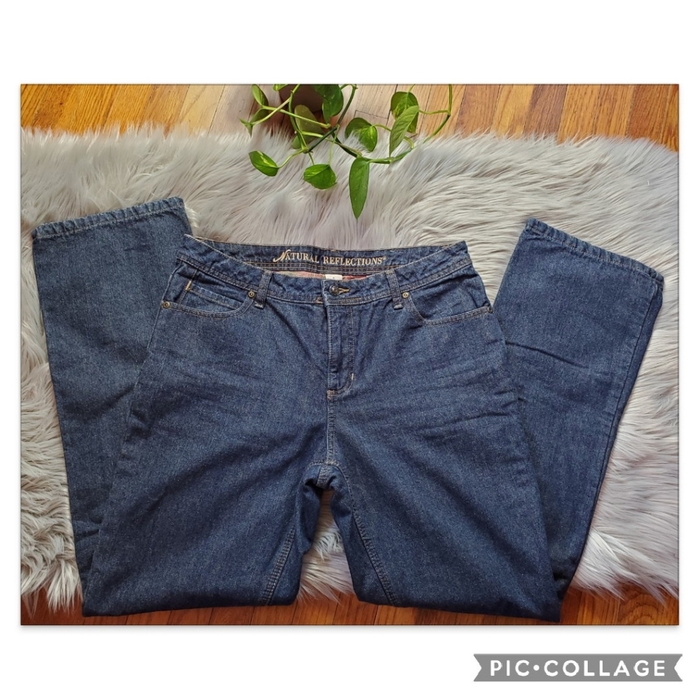 Natural Reflections Flannel Lined Jeans Sz 8